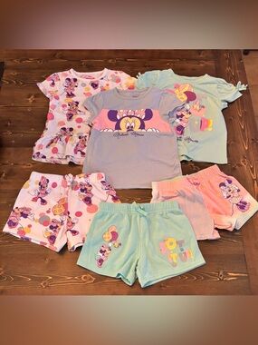 Disney Girls' Minnie Mouse Pastel Matching Sets- Pink, Lavender & Mint